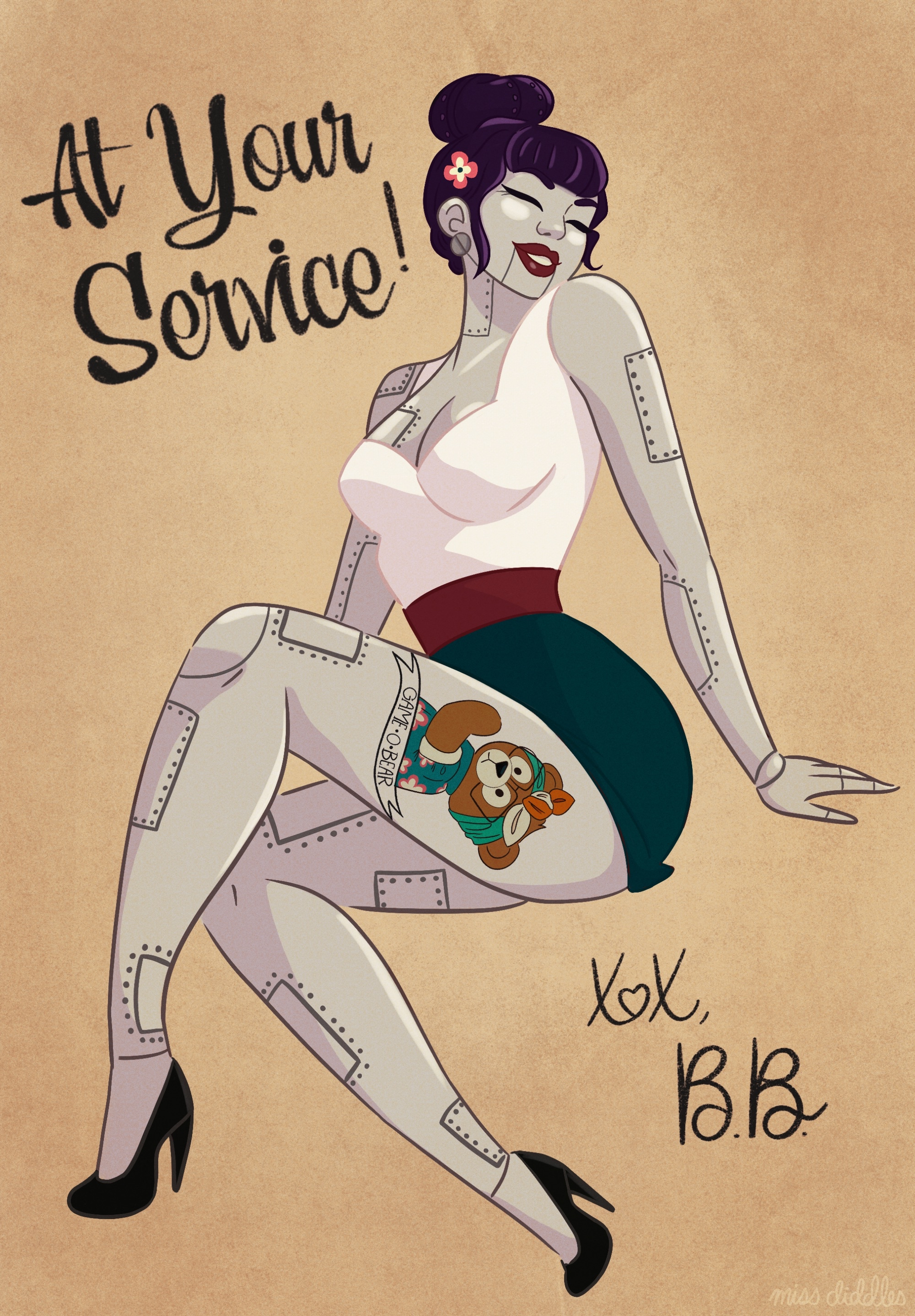 Boss Bot (BB) Pin-Up Poster