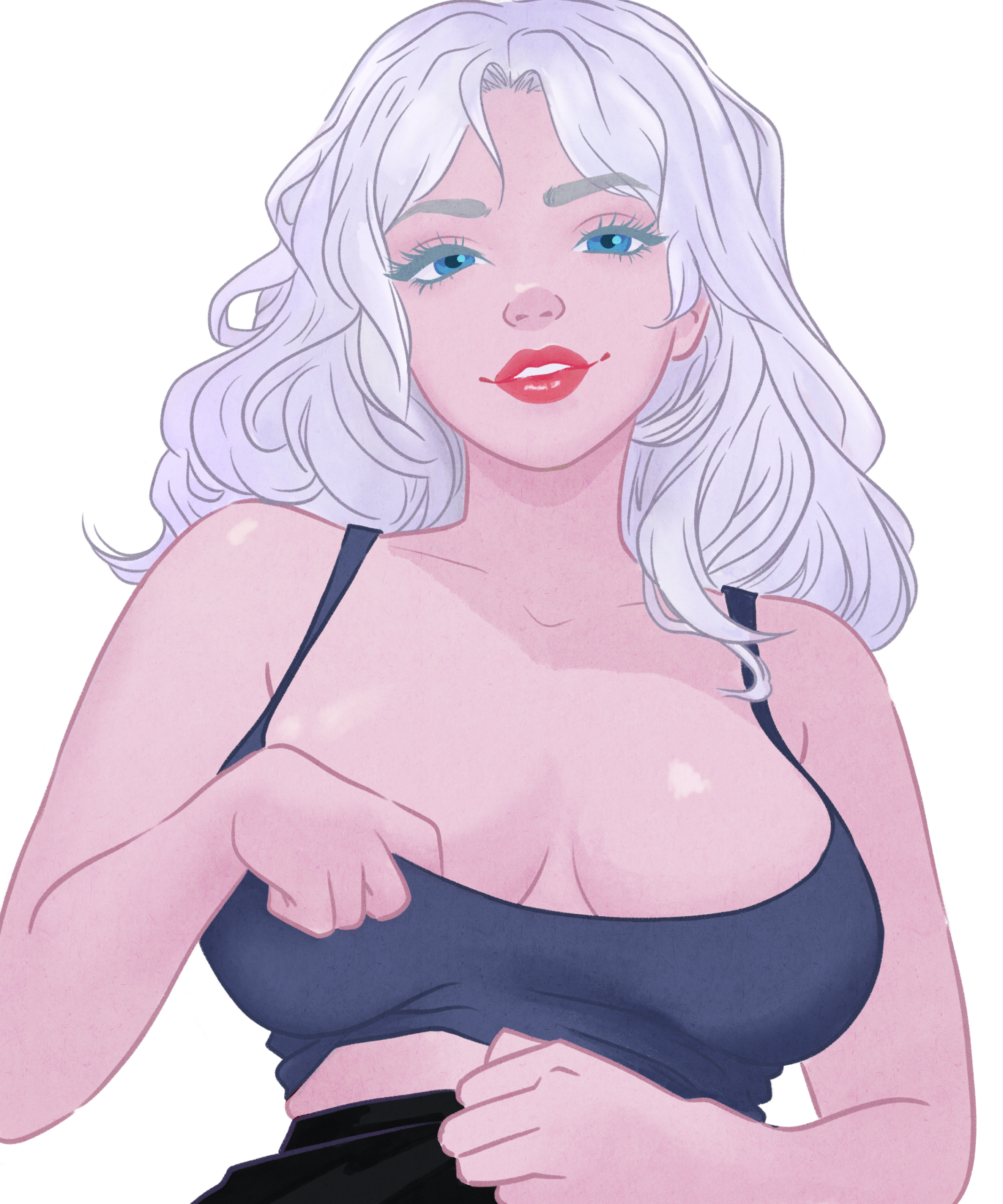 Digital illusration of Sammystique laying down
